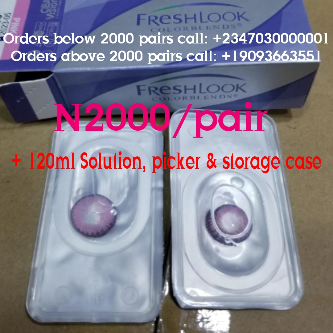 Buy freshlook contact lenses at N2000/pair with 120ml solution, storage case and picker within in Ajuwon Giwa Okearo Alagbole Akute Buy freshlook contact lenses at N2000/pair with 120ml solution, storage case and picker within in Ajuwon Giwa Okearo Alagbole Akute